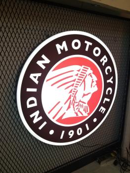 Indian Motorcycle Logo Led Leuchtschild Wandleuchte! (rund)